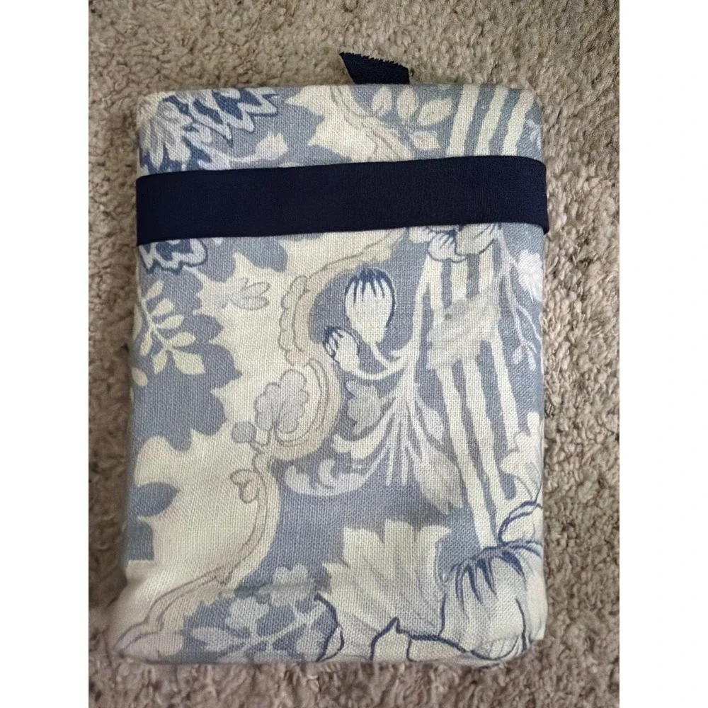 Kravet x Pottery Barn Arboretum Petite Floral King Sham Blue White Reversible